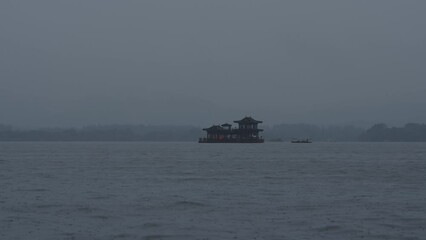 Canvas Print - west lake in rain