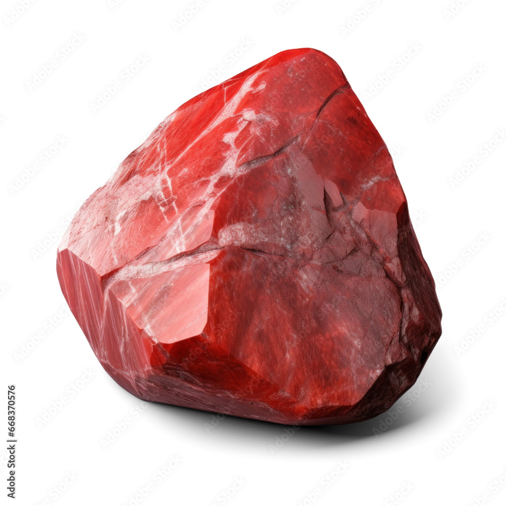 red rough stone shiny, png file of isolated cutout object on ...