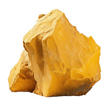 Yellow Rock, Png File Of Isolated Cutout Object On Transparent Background