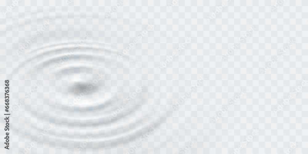 Ripple, splash water waves surface from drop isolated on transparent ...