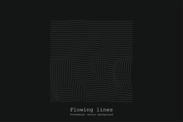 Poster - Abstract Line Matrix Pattern. Noise Flow Dynamic.