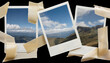 polaroid photo frames with tape strips on transparent background extracted isolated png file