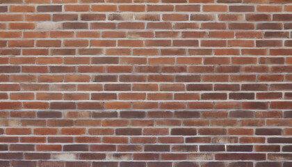 Wall Mural - vintage exposed brown and red old brick wall brickwork textured background and long brown banner