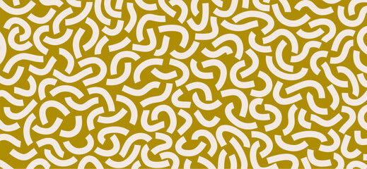 Poster - Curved lines isolated on yellow background. Abstract background