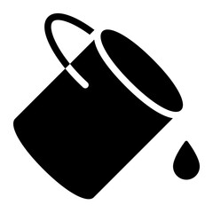 Paint Bucket black solid glyph icon