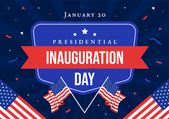 usa presidential inauguration day vector illustration january 20 with capitol building washington d.