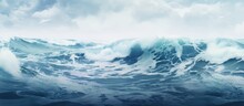 Stormy Ocean Scenery Depicted In An Image
