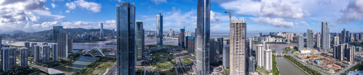 Wall Mural - Aerial photography of modern architectural landscape skyline in Zhuhai, China