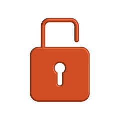 Wall Mural - Padlock icon PNG file