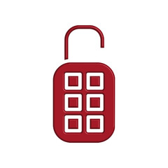 Wall Mural - Padlock icon PNG file