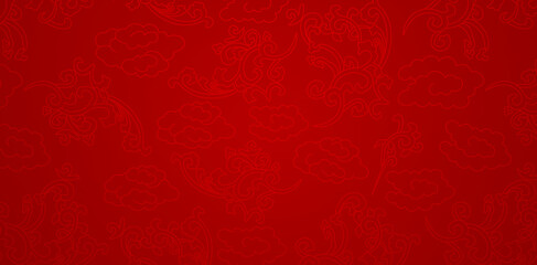 Chinese Ornaments Seamless pattern with red background for Presentations marketing, decks, ads, books covers, Digital interfaces, print design templates material, wedding invitation cards, advertising