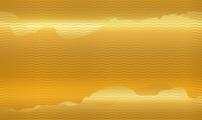 Poster - Gold luxurious foil background with golden wave lines pattern. Luxury style. Premium golden vector tech backdrop for business, invitation, luxury voucher, prestigious gift certificate. Vector EPS10.