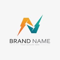 Wall Mural - N Letter Logo Template