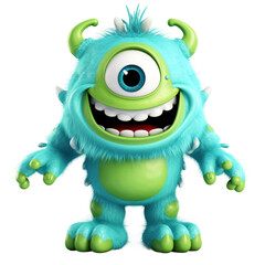 Wall Mural - A Happy cute baby monster clipart png sublimation