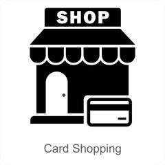 Card Shopping and shopping icon concept