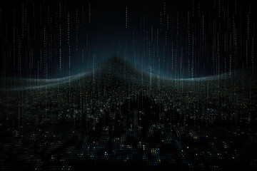 Digital code background, abstract digital, abstract futuristic cyberspace, dark gradient background