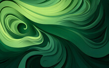 Vibrant Twirly Green Abstract Wallpaper Background. Design Widescreen 16:10 Ratio