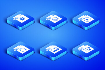 Poster - Set M3U file document, DLL, GIF, PSD and icon. Vector