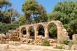 Ruins of the Roman Archeological Park of Tipaza, Tipasa.  Site of the Christian church with the famous Roman arches.