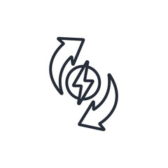 renewable energy icon. vector.Editable stroke.linear style sign for use web design,logo.Symbol illustration