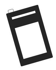 Poster - Closed book bookmark black and white 2D line cartoon object. Reading book cover isolated vector outline item. Literature studying. Knowledge homework. Library monochromatic flat spot illustration