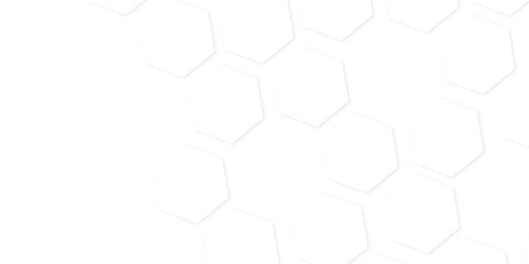 Wall Mural - Abstract background with seamless geometric pattern . Geometry pattern hexagon. Hexagonal netting. honeycomb white and gray Background ,light and shadow ,Vector illustration,
