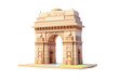 Icon Model Of India Gate 3D Isolated On Transparent Background.