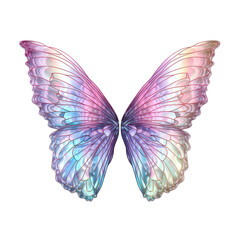 Wall Mural - Fantasy hologram angel wings isolated on transparent background,transparency 