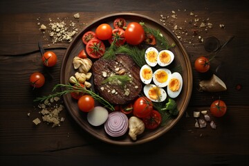 Cooking ingredients on a kitchen shelf