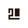 Number 2 square geometric symbol simple logo vector