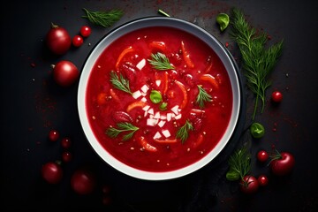 Poster - Tomato soup in a bowl