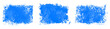 canvas print picture - 3 grunge Streifen mit blauer Pinsel Farbe