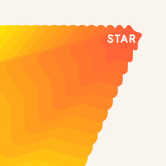 Poster - Bright vector poster and background with stars. A template to place text.