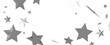 © vegefox.com - Abstract pattern of random falling silver stars on transparent background.