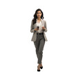 © Surasak-Art - full body business woman asia walking on phone isolated on transparent background