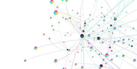 Poster - network structure - abstract design connection