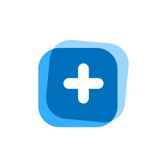Aufkleber - Add button flat design vector icon. simple and modern style