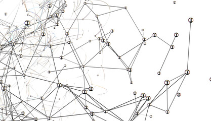 Poster - Big data and artificial intelligence concept. Machine learning and cyber mind domination