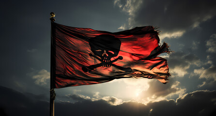 Wall Mural - Old Pirate Flag