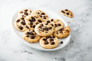 Wall Mural - Traditional chocolate chip cookie