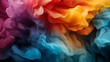 Sfondo astratto 3d multicolore, frattale, wallpaper colorato in formato 16:9