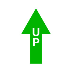 Aufkleber - UP arrow icon. Rising arrow. Vector.