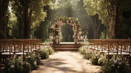 Aufkleber - outdoor wedding with a simple concept
