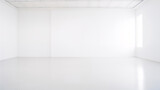Fototapeta Perspektywa 3d - Empty modern interior with white wall, Minimal room design.