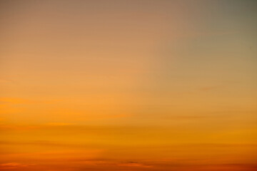 Wall Mural - Sky gradient from blue to orange sunset