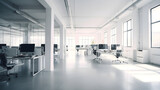 Fototapeta Przestrzenne - Blurred empty open space office