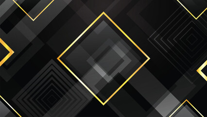 Poster - geometric dark luxury background
