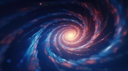 Wall Mural - an abstract image of a spiral galaxy, ai