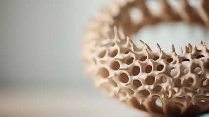 Canvas Print - A close up of a sculpture made out of wood, AI