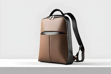 a sleek and modern backpack designed for school essentials, showcasing an elegant and minimalist dig